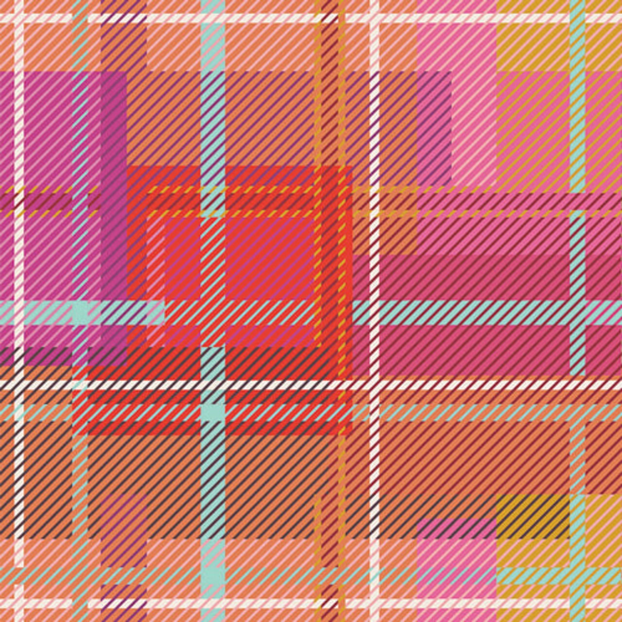 Fabric Art Gallery Flowerbed Meadow Plaid Highland Flannel by the Quarter Yard F-42800